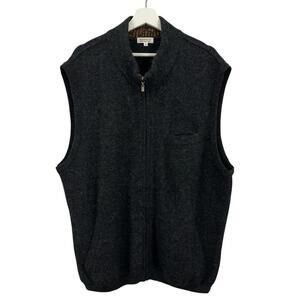 Novica Men’s Baby Alpaca Blend Grey Zip Up Sweater Vest Size XL